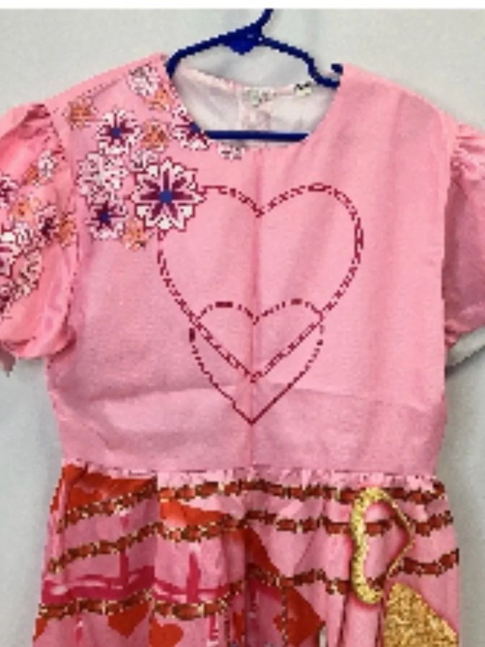 Pink Heart Print Girls' Bridget Dress